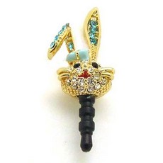 彩鑽兔寶寶耳機防塵塞, 綠色, 1個