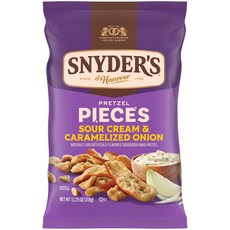 Snyder's of Hanover Sour Cream & Caramelized Onion Pretzels 11.25 Oz Bag, 1개, 318g