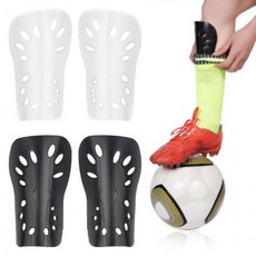 스포츠 정강이 보호대 아대 성인 풋살 유소년 어린이, 화이트 대형(남성용), 1개