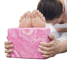 대한만물상 요가블럭 폼블럭 마블디자인 EVA소재 벽돌 다양한 컬러, 핑크, 1개