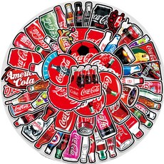 클레이피아 코카 콜라 캐리어 스티커 방수 리무버블 꾸미기 여행 가방