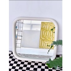 벽걸이거울 라운드 사각 모던 녹색 깔끔한 튜브형 디자인 인테리어 현관 40x40cm, U01KT1T5Q4DTVSMTN40RP65N74-008, H. 8080cm 흰색 거울