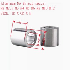 [호환] 5pcs-10 개/몫 알루미늄 부싱 가스켓 스레드 스탠드 오프 스페이서 없음 M2 M2.5 M3 M4 M5 M6 M8 M1, 04 m6 10pcs OD10mm, 04 (H) 2mm