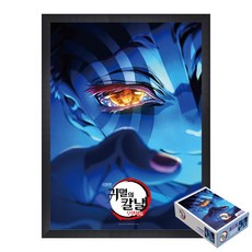 퍼즐피플 귀멸의칼날 직소퍼즐 500피스 1000피스, 1개, 무한성편 아카자재래 500피스 액자포함(우드블랙)