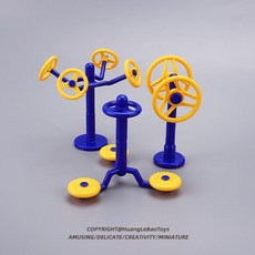 臺灣熱銷 迷你微縮仿真健身運動器材扭腰漫步機模型 過家家娃屋場景配件玩具, 健身器材(套裝一)