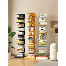 미니멀 심플 책꽂이 북트리 세로책장 세로 책장 코너장, 1단, 블랙 5칸 90cm