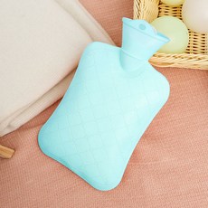 賣場新品冬季必備註水式熱水袋安全保暖熱水袋註水式暖肚子暖宮灌水加厚防爆暖水袋小號迷你姨媽期暖手袋, 1個, 藍色熱水袋無布套【1000ML】