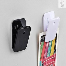 케이블정리 다용도집게 부착식클립 접착 다용도 메모홀더 사진집게, 레드