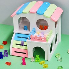 조립 소동물 하와이안 빌라 햄스터집 햄스터하우스 고슴도치집 고슴도치하우스 햄스터숨숨집, 없음