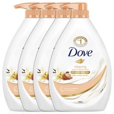 도브 릴랙싱 시어버터 바디워시, 1kg, 4개