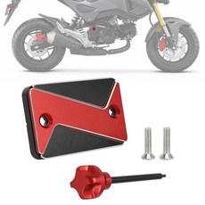 IUVWISN 브레이크 유체 저장소 커버 클러치 캡 오토바이 오일 필러 플러그 캡 전면 및 후면 CNC Grom MSX125 MSX 125 2013-2025 레드