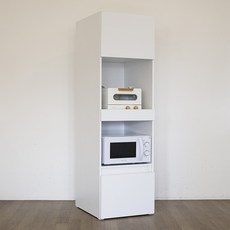 베이직 광폭 밥솥 렌지 키큰장 폭350 렌지대 광파오븐 수납장 냉장고 옆 틈새장 팬트리 다용도장, 1단, 화이트