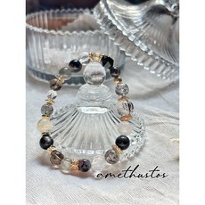 不醉 夜霧白_心 黑銅髮 馬島月光 白幽靈 黑雲母 黑極光 銀曜石 黑髮晶 紫星拉長石 白水晶·穩定能量/平衡氣場, 15-16公分