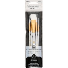 포크아트 유리 페인트 브러시 세트 DIY 예술 및 공예 프로젝트에 완벽한 프리미엄 컨투어 5종 36572, 수채화 전용 붓 전문가용 페인트 브러쉬 아크릴 페인팅