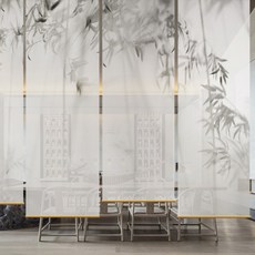 반투명 롤스크린 오리엔탈 인테리어 공간분리 차광 커튼블라인드 거실 파티션