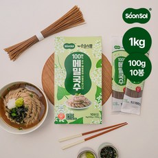 순솔 100% 메밀국수 제로나트륨 설탕없는면, 1박스, 1kg
