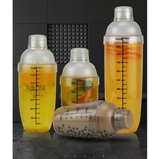 嚴選SHOP 加厚款雪克杯 刻度雪克壺 奶茶專用果汁調壺 雪克調酒器 PC塑料搖搖杯, 1個