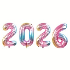 CEUQIESO 16인치/40.6cm 4개 디지털 숫자 풍선 세트 새해 파티 알루미늄 호일 풍선 장식 세트 경축 행사 장식용품 결혼식 생일 파티, 그라데이션