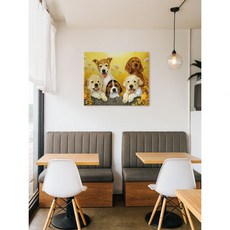 강아지그림 DIY 아크릴 페인팅 키트 30x30 미니 캔버스 그림세트