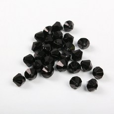 크리스탈 비즈 주판알 6mm 8mm 10mm 마름모 비즈공예재료, A4746. 블랙, 1세트