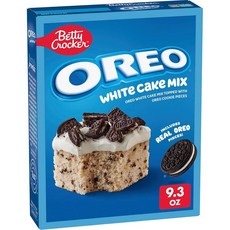 Betty Crocker OREO 화이트 케이크 믹스 화이트 케이크 베이킹 믹스 OREO 쿠키 피스 263.7g(9.5온스)