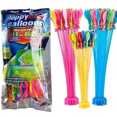 Happy Balloons 灌水球神器 免綁自動封口 快速注水 夏日玩水水球組, 1個, 三束111顆(超取最多50)