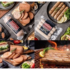 넥스트밀 식물성 고단백 대체육 비건햄 800g + 비건소시지 280g 수제 채식식단 7무첨가 건강 원재료, 1.08kg, 1개