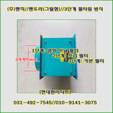 (주)팬직//필터박스//팬도라(그릴형)//FG-200A/295*H291*198파이~FG-450A/545*H326*448파이/필터구성 (염화+프리+카본), 1개