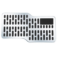 자동차 운전석 매트 패드 미끄럼방지 페달 발판 바닥 브레이크 발받침대, 2. 스테인리스페달(베이지)