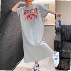 바캉스원피스 롱 빅사이즈 편한 원피스 반팔 7부 박시한 여름 가을