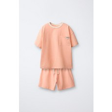 국내배송 자라 ZARA 6-14세 플레인 포켓 파자마 - 오렌지 1019343