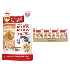 MIAWMIAW 妙喵慕斯軟包, 40g, 12包, 2號 鮪魚 + 雞肉 + 雪蟹