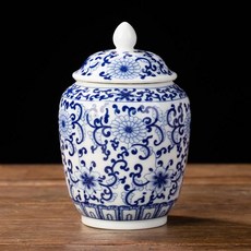 빈티지 세라믹 속이 일반 항아리 사탕 보관함 금색 예술 장식 생강 꽃병 가정 방, 01 gold Medium