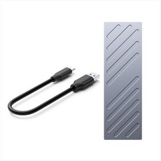 M2 SSD 케이스 SATA SSD 인클로저 M.2-USB 3.2 Gen2 10Gbps USB C 휴대용 외부 인클로저 도구가 필요 없음, 2개, 비
