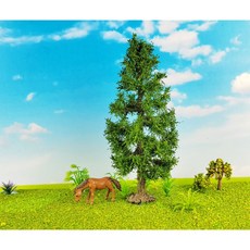 微景小舖 微景觀模型樹 落羽松水杉松樹 沙盤場景佈置, 1個, 春天深綠色(高約12cm)