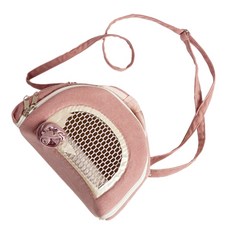 작은 동물을 위한 기니피그 캐리어 가방 작은 애완동물 야외 여행 가방 작은 애완동물 용품 통풍, Pink