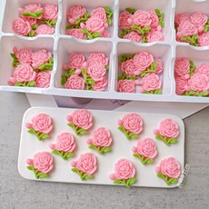 핑크 장미 꽃 송이 초콜릿 발렌타인 데이 케이크 디저트 데코 장식 60개입 옵션 01, 옵션 03