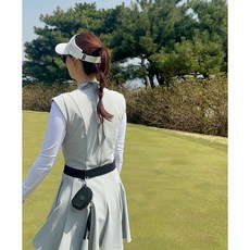 자체제작 [토크버디투미] 골프 로고 엘라스틱 밴딩벨트, 아이보리, 1개