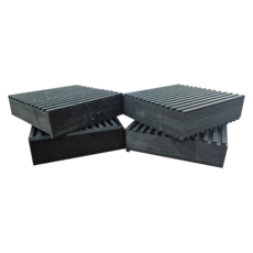 매트천국 골고무패드 4개입 소음 진동방지 골 방진고무판 100x100mm, 검정, 1개