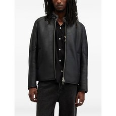 올세인츠 레더 지퍼 프런트 재킷