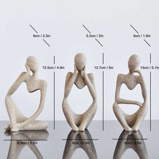 모던 장식품 독특한 조각상 스톤 홈데코 몽상 생각하는 사람, D_모래 세트