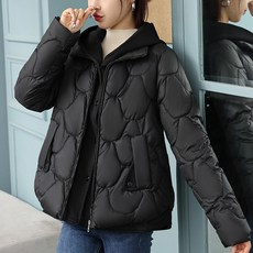 여성용 겨울 후드 패딩 점퍼 두꺼운 보온 웰론 숏패딩 아우터 빅사이즈 따뜻한 데일리 캐주얼 자켓 코디
