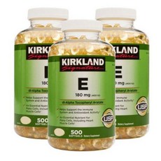Kirkland Signature 커클랜드 시그니처 비타민 E 180mg 500정, 3개