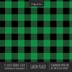 Green Plaid Scrapbook Paper Pad 8x8 Decorative Scrapbooking Kit for Cardmaking Gifts DIY Crafts Pr... Paperback, Crafty as Ever, English, 9781636571638