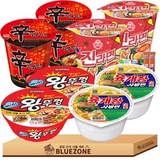 컵라면 소컵 세트 신라면2개 육개장2개 왕뚜껑2개 진라면2개 라면스틱2개, 1박스