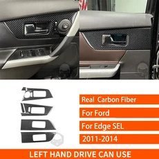 포드 에지 SEL 2011-2014 실제 탄소 섬유 스티커 중앙 네비게이션 라디오 AC CD 도어 패널 자동차 액세서리, 04 29