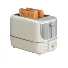 多功能烤麪包機多士爐家用早餐機快速加熱自動彈出吐司機, 1個, 米白色:台灣使用110v