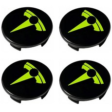 Tesheer 휠 센터 허브 캡 키트 테슬라 엠블럼 브랜드 센터 캡 포함 모델 3 모델 Y용 러그 너트 커버 20개 포함 (4개) (그레이), 초록색