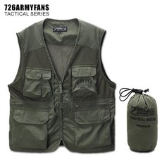 726ARMYFANS 多口袋速乾透氣網背心 附收納袋 釣魚/工作/攝影/登山/露營背心