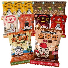 오꾸밥 구운주먹밥 8종 12봉 소불3+참치3+찜닭1+새우1+불닭1+까르보1+로제1+김치1, 1세트, 100g